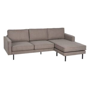 Sofá Chaise Longue Taupe 235 cm - Elegante y Cómodo, Ideal para Salones Modernos, Resistente y Fácil de Limpiar