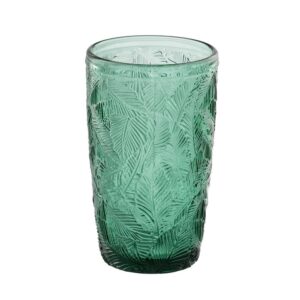 Vaso Decorativo Verde de Cristal Soda-Lime de 13 cm - Apto para Lavavajillas, 380ml, 358gr