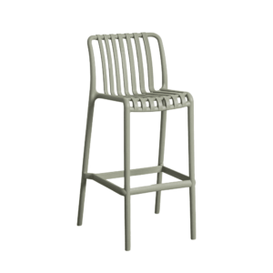 Taburete Verde de Polipropileno Exterior 51x50x102 cm, No Apilable