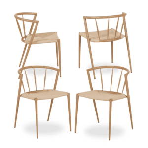 Pack de 4 Sillas de Metal Austin 72 cm - Diseño Minimalista y Elegante, Ideal para Salones y Comedores