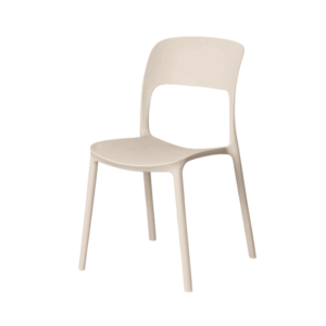 Silla de Comedor Apilable | PP Color Crema - Estilo Contemporáneo