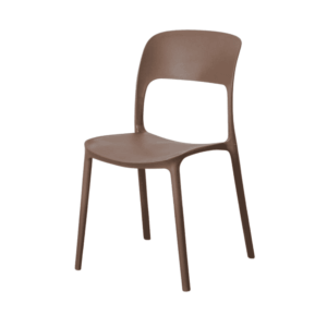 Silla de Comedor Apilable | PP Color Marrón - Estilo Contemporáneo