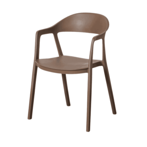 Silla de Jardín Ergonómica Apilable | Color Marrón