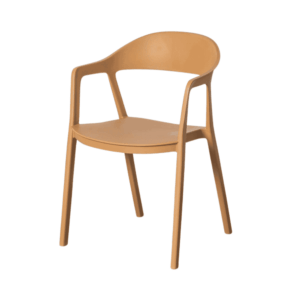 Silla de Jardín Ergonómica Apilable | Color Ocre