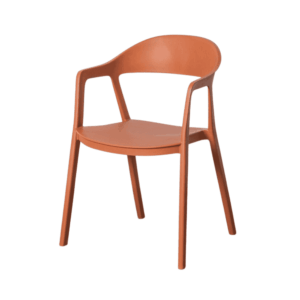 Silla de Jardín Ergonómica Apilable | Color Teja