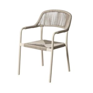 Silla de Terraza Clásica | Aluminio y Ratán Trenzado - Apilable