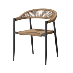 Silla de Jardín Apilable Profesional | Aluminio y Ratán PE - Uso Exterior